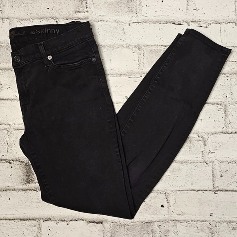 7 For All Mankind Black Skinny Denim